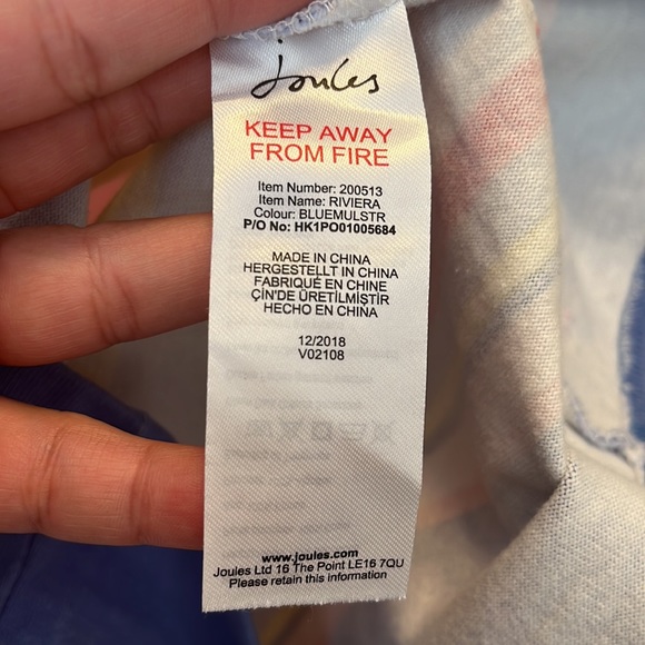 Joules Riviera Dress - Blue Multistripe - Size 2 - Picture 7 of 9